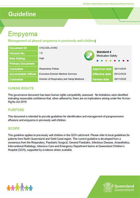 Thumbnail of Management of pleural empyema in previously well children