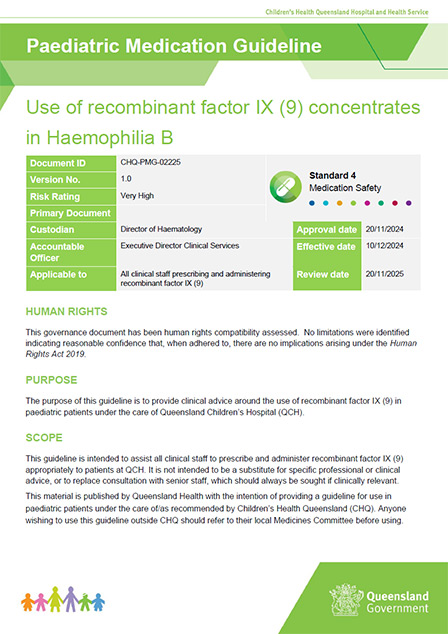 Thumbnail of Use of recombinant factor IX (9) concentrates in Haemophilia B