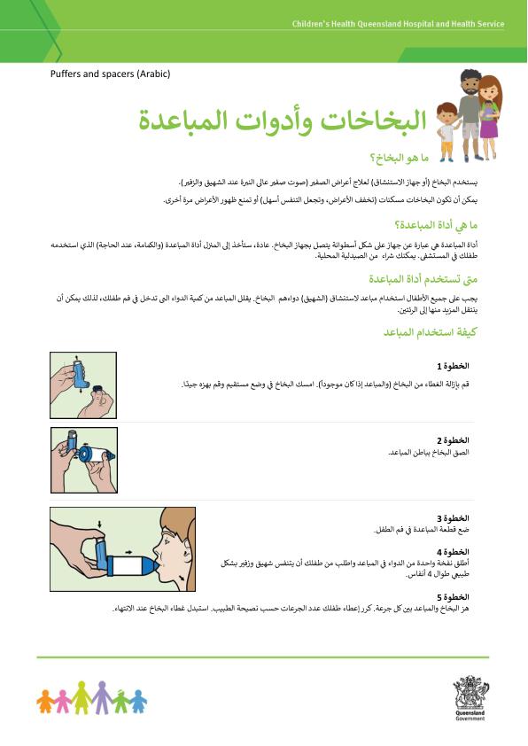 Thumbnail of Puffers and spacers – Arabic – عربى