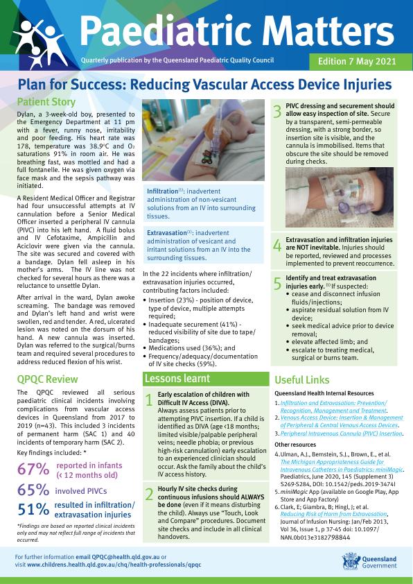 Thumbnail of Paediatric Matters – Plan for success: reducing vascular access device injuries
