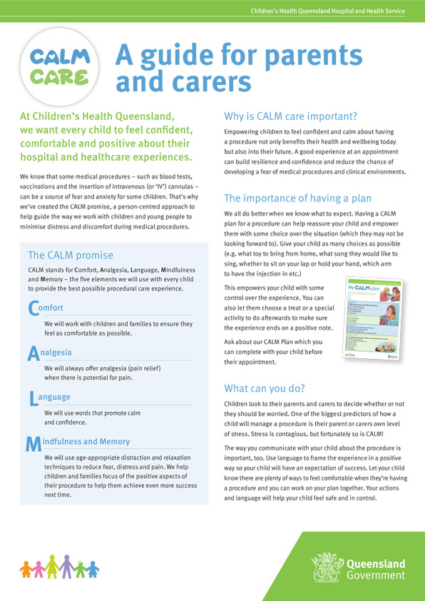 Thumbnail of CALM Care A guide for parents and carers