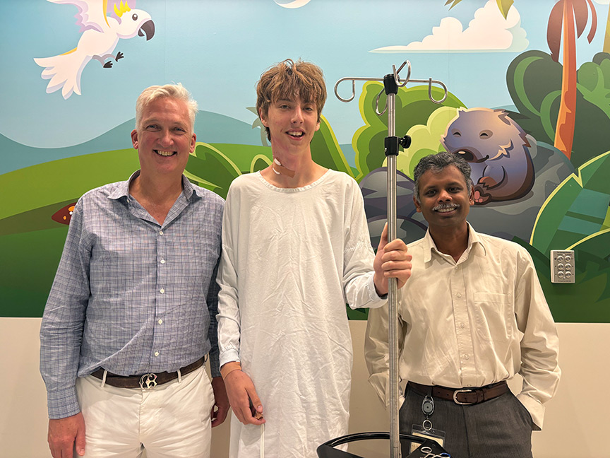 Dr Conal Austin, Benjamin Duckett and Dr Prem Venugopal