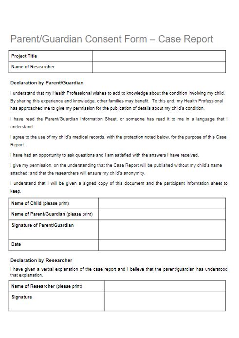 Thumbnail of Case Report Consent Form