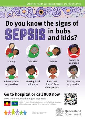 Thumbnail of Do you know the signs of sepsis in bubs and kids postcard
