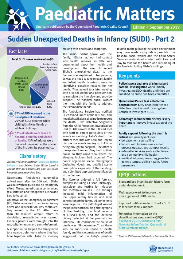 Thumbnail of Paediatric Matters – Sudden unexpected deaths in infancy (SUDI) – part 2