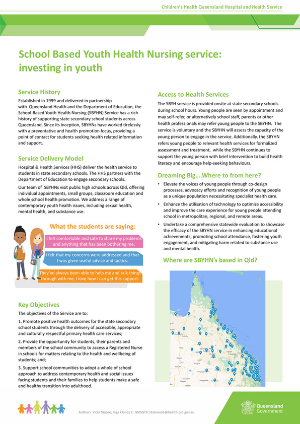 Thumbnail of School Based Youth Health Subnetwork fact sheet