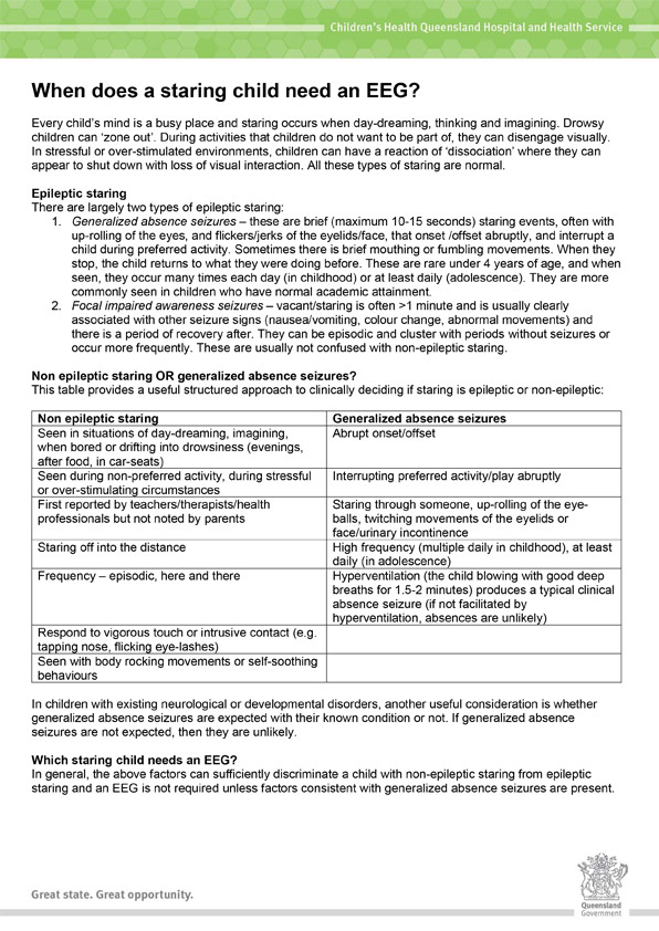 Thumbnail of When does a staring child need an EEG?