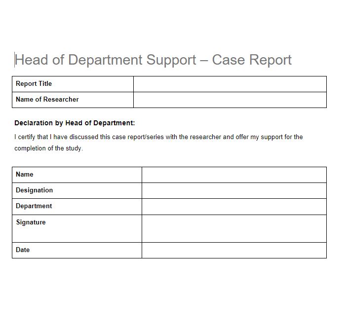 Thumbnail of Case Report Head of Department Support