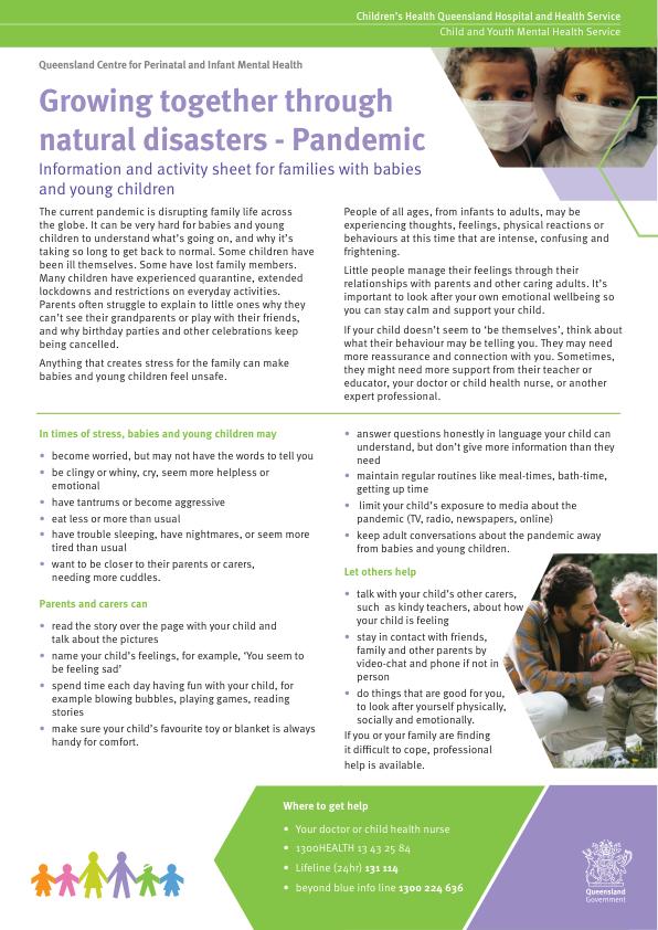 Thumbnail of Pandemic – Growing together through natural disasters information sheet