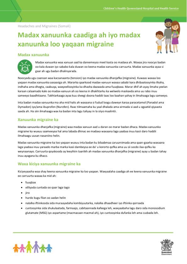 Thumbnail of Headaches and migraines – Somali – Soomaali