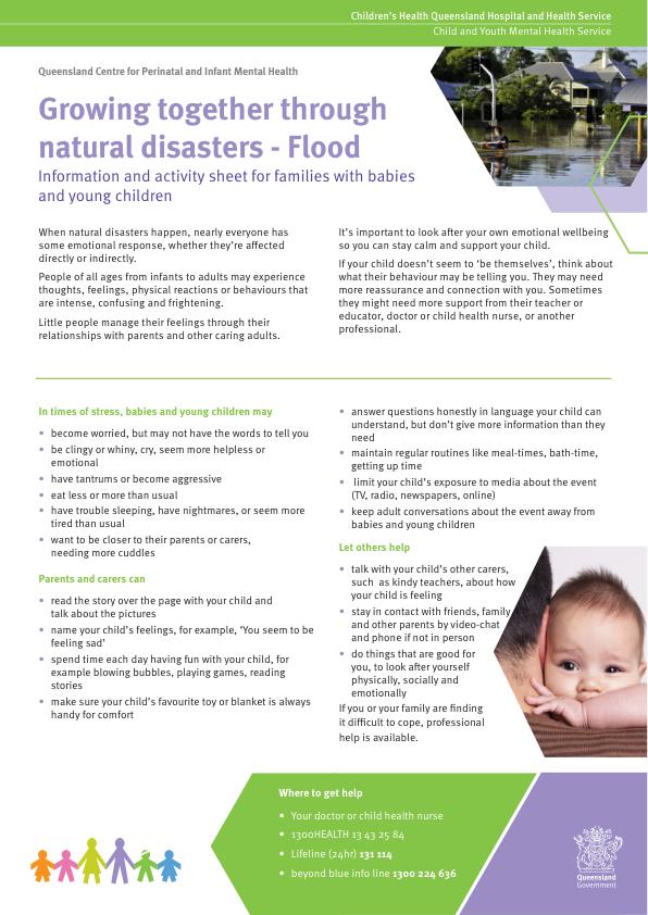 Thumbnail of Flood – Growing together through natural disasters information sheet
