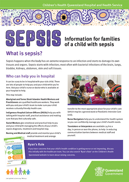 Thumbnail of Information for Aboriginal and Torres Strait Islander families of a child with sepsis